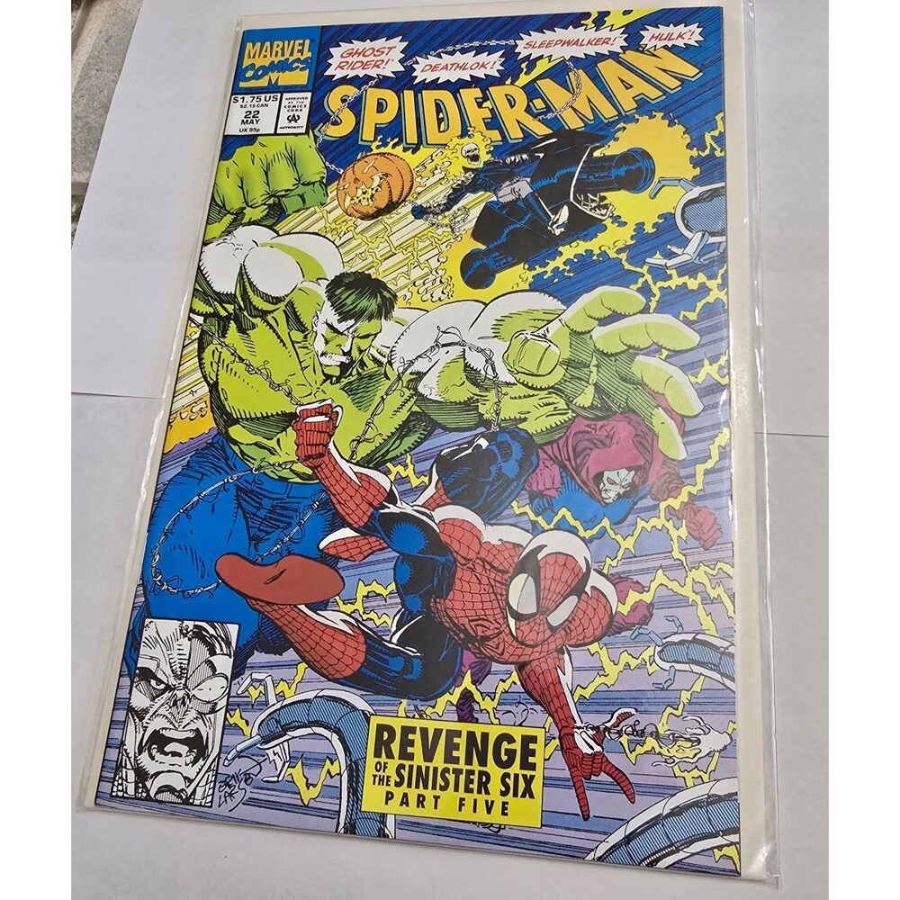Spider-Man #22 Marvel 1992 Revenge of the Sinister Six Hulk Ghost Rider